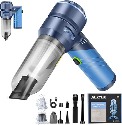 HL121 Car Vacuum,Portable & Foldable Design,17000PA Strong Suction,Dual-Function Vacuum and Air Blower for Automotive Interior Cleaning and Car Care
