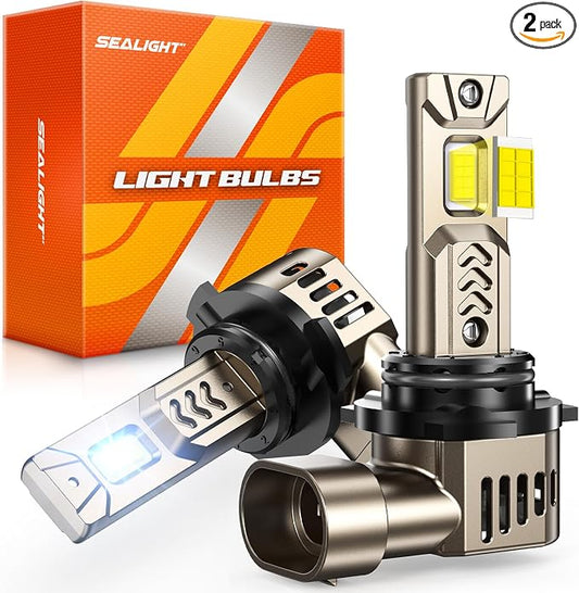 SEALIGHT 9006/HB4 Bulbs 2026 New 1:1 Real Design, 10X Super Bright L2S 9006 Bulbs, 6500K Cool White, 20 Year+ Extended Lifespan, 3 Min Plug and Play, Pack of 2