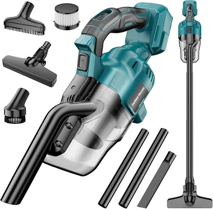 Cordless Handheld Vacuum Cleaner Compatible with Makita 18V Battery , 16000Pa Portable Shop Vacuum with 2 HEPA Filters & 4 Attachments, Lightweight Vacuum for Car, Home & Garage(Tool Only, No Battery)
