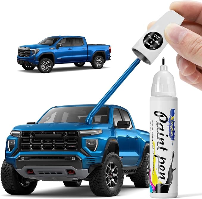 Dynamic Blue GLT/WA327E Touch Up Paint Compatible with GMC Car, DIY Car Paint Scratch Repair, Automotive Paints, Quick & Easy Fix Scratch Repair for GMC Sierra/Canyon
