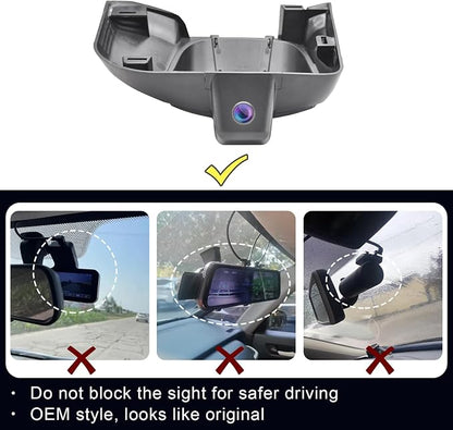 Mangoal 4K Dash Cam Custom fit for 5th Gen Dodge RAM 1500,2019 2020 2021 2022 2023 2024 (Model E), Rebel Big Horn Laramie Tradesman TRX Classic etc, UHD 2160P Video,OEM Look App & WiFi, GPS, 64GB Card