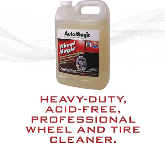 Auto Magic Wheel Magic Professional Rim Cleaner & Tire Cleaner – Heavy-Duty Acid-Free Spray, VOC Compliant, Body Shop Safe – Removes Brake Dust and Road Grime From OEM Wheels