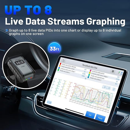 XTOOL A30M V2.0 OBD2 Scanner Diagnostic Tool, 26 Resets, All System, Wireless Bidirectional Scan Tool, Car Code Reader for EPB/Throttle/Crank Sensor Relearn, Lifetime Free Update, Android & iOS
