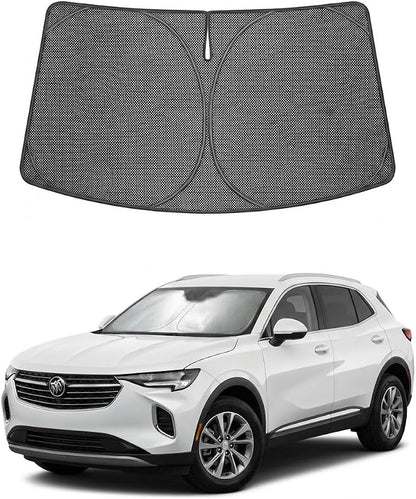 Proadsy Windshield Sun Shade Custom Fit Buick Envision 2021-2026 Ice Crystal Black Front Window Sunshade UV and Heat Blocker Foldable Visor Keeps Car Cooler for Summer Parking and Daily Use