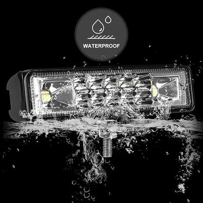 6 Inch Led Pods Light Bar - nicerpro Slim 60W 10000Lm 12V/24V Driving Fog Light Waterproof Combo Flood Spot Lights for Trucks Off Road ATV UTV Golf Cart Trailer 2 Pack