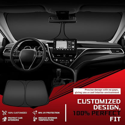 Windshield Sun Shade for 2021-2026 Le-xus IS300 IS350 IS500 IS250 IS200t Foldable Sun Sunshade for Car Front Window Blocks UV Rays and Heat Automotive Interior Protector Custom Fit Accessories