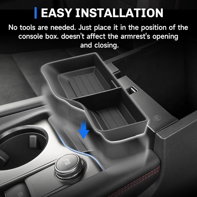 SXCY for 2025 2026 Ford Explorer Center Console Organizer Tray for 2025 2026 Ford Explorer Accessories Front Center Console Tray 2025 2026 Explorer Armrest Front Console Organizer Tray