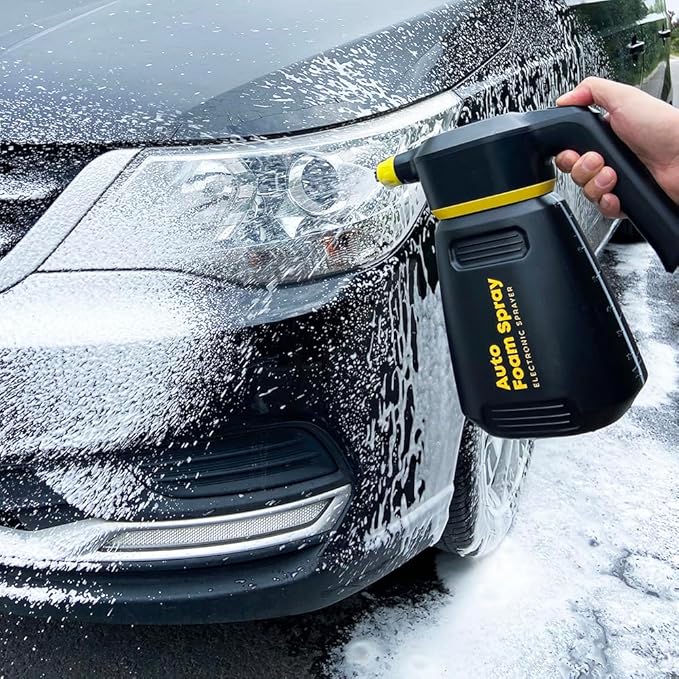 2L Cordless Foam Cannon for Car Wash, Electric Foam Blaster with Type-C Fast Charge, 60 Mins Battery, Adjustable Nozzle for Rich Foam/Wash Modes, Portable for Car, Patio, Home Cleaning