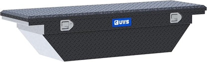 UWS EC10313 63-Inch Matte Black Heavy-Wall Aluminum Angled Truck Tool Box with Low Profile, RigidCore Lid