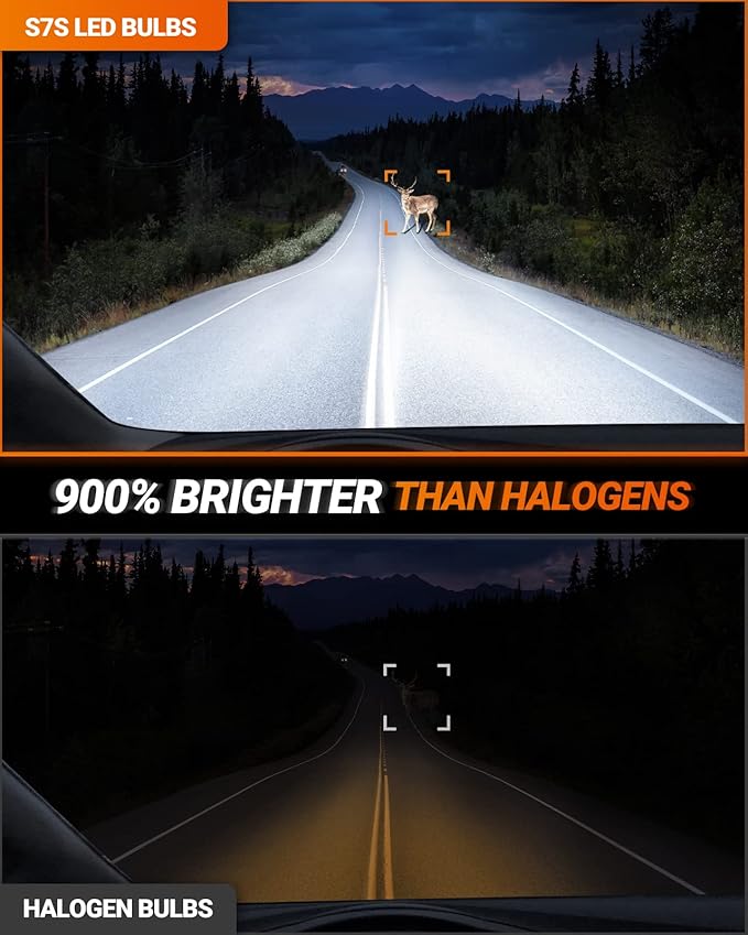 SEALIGHT 9005 9006 Fog Lamps or DRL 120000LM 9×Brightness High Power for ATVs & Powersports, 2026 Version, S7S Series Wireless 9005 9006 Fog Lamps Water Proof 10 Years Lifespan- Pack of 4
