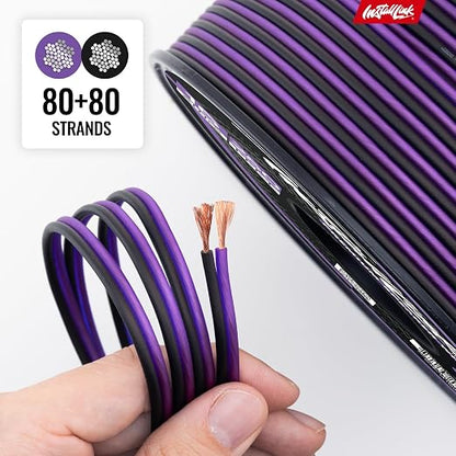 Install Link 16 AWG Gauge Speaker Wire Cable (250 Feet) Stereo, Car or Home Theater, CCA