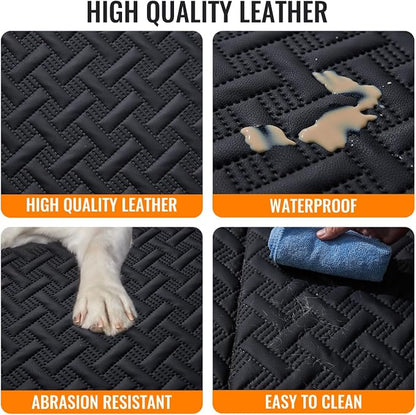 MAXFUT Dog Back Seat Extender,Backseat Pet Cover for Dogs,Rear Dog Car Seat Cover for Back Seat,Hard Bottom Car Seat Cover for Dogs, Dog Hammock for Car