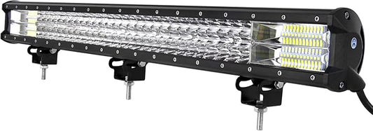 Willpower 28 inch 396W LED Light Bar Triple Row Spot Flood Combo Beam Off Road Driving Lights Waterproof Work Light for Jeep Trucks SUV ATV UTV Boat Lights, 12V 24V