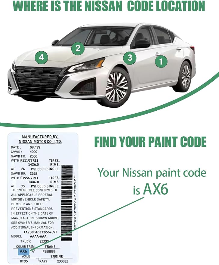 NAH Cayenne Red Pearl Touch Up Paint for Nissan, Color Accurate Car Paint Scratch Repair Pen, Quick & Easy Fix Automotive Chips and Nicks