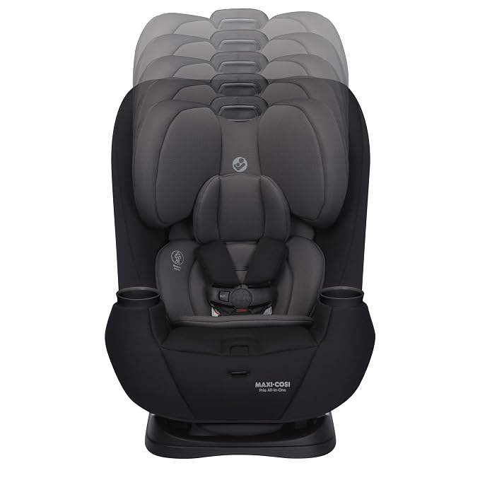 Maxi-Cosi Pria All-in-One Convertible Car Seat, Infant to Toddler Car Seat, Easy-Install Harness, Machine-Washable Cover, 5-100 lbs, Sea Shadow
