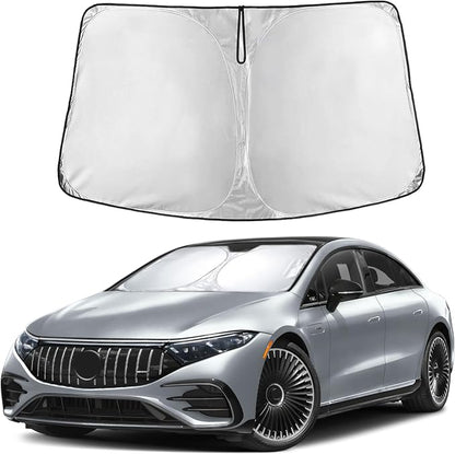 EcoNour Windshield Sunshade Compatible for Mercedes Benz EQS 2022-2023 2024 2025, Sun Visor for Front Windshield & Window Sun Shade Cover, UV Heat Blocker & Protector, Car Accessories