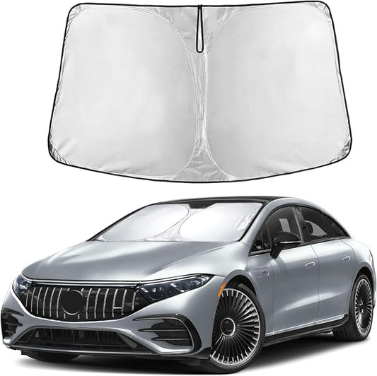 EcoNour Windshield Sunshade Compatible for Mercedes Benz EQS 2022-2023 2024 2025, Sun Visor for Front Windshield & Window Sun Shade Cover, UV Heat Blocker & Protector, Car Accessories