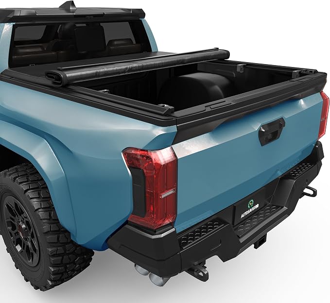 AUTOSAVER88 Soft Roll-Up Tonneau Truck Bed Cover Fits for Toyota Tacoma 2024 2025 2026 5ft Bed (Excl. Trail Edition)
