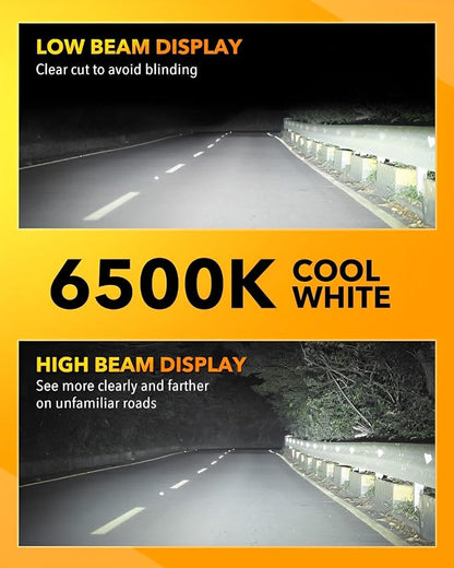 OXILAM Mini Size H7 Light Bulbs 500% Brightness 6000K White Light, No Adapter Required Easy Install, H7 Halogen Bulbs 10 Years Lifespan Replacement, Pack of 2