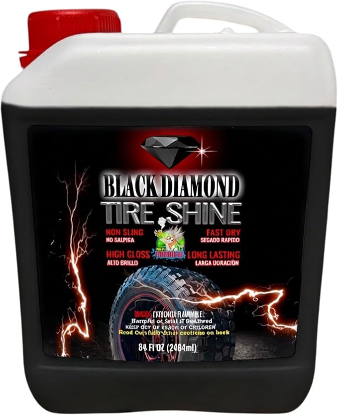 Black Diamond Tire Shine 84oz - Extreme Gloss, Long Lasting, No Sling, Wet Look
