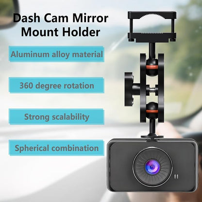 Dash Cam Mount,Aluminum Dash Camera Rear View Mirror Mount Kit,Compatible with Rove-4k,Rove-4k Pro,R2-4k Dual Dash Camera Models