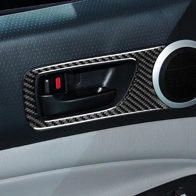 NVCNX Real Premium Carbon Fiber for Toyota 2nd Gen Tacoma Accessories 2005-2015 2006 2007 2008 2009 2010 2011 2012 2013 2014 Car Door Inner Handle Cover Interior Trim Sticker Decal 4PCs - for 4-Door