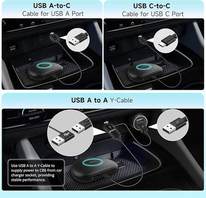 Wireless CarPlay Adapter, Magic AI Box with 4G LTE | GPS | Full Android OS, Wireless CarPlay Box Compatible with Wired Factory CarPlay & Android Auto, Support for YouTube/Netflix