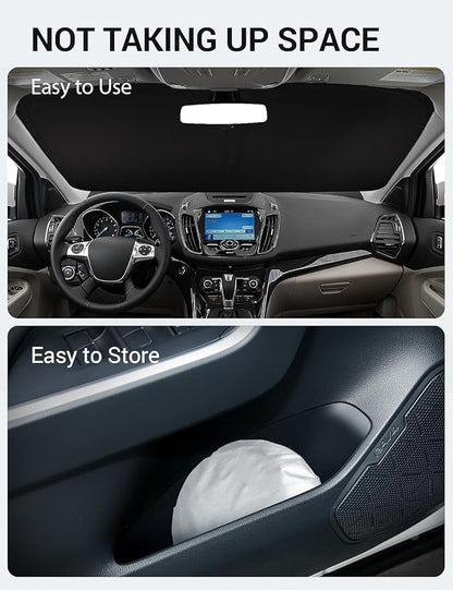Proadsy 2026 Upgrade Windshield Sun Shade Custom Fit 2013-2019 Escape Foldable Front Sunshade Protector Sun Visor Blocks UV Rays Keep Car Cooler
