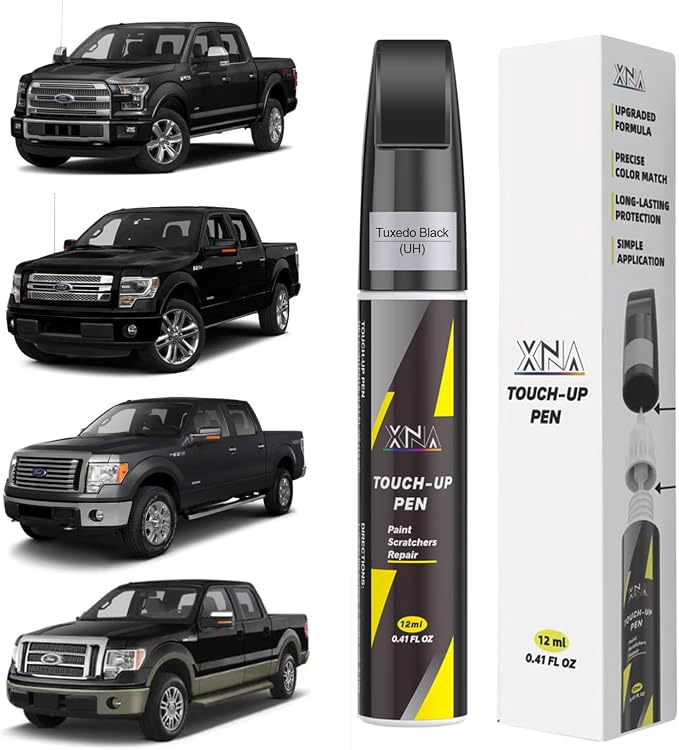 XNA Tuxedo Black(UH) for Ford Touch Up Paint, Car Scratch Remover for Nicks and Chips Repair, 2-In-1 Quick & Easy Fix Car Scratch Repair Kit with Exact Color-Matched