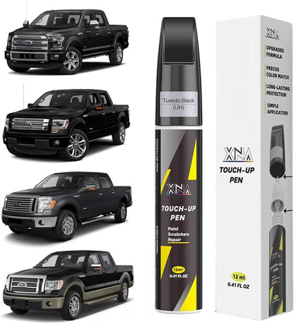 XNA Tuxedo Black(UH) for Ford Touch Up Paint, Car Scratch Remover for Nicks and Chips Repair, 2-In-1 Quick & Easy Fix Car Scratch Repair Kit with Exact Color-Matched