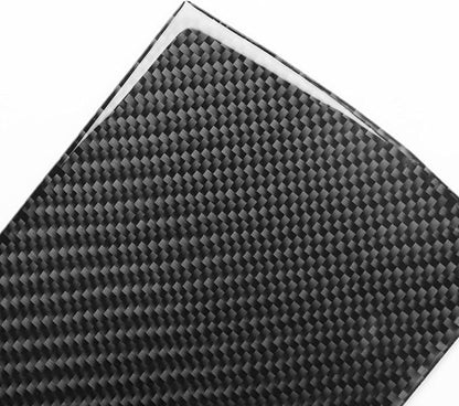 Real Quality Carbon Fiber Trim Car Rear Center Console Bottoms Sticker Decor Compatible with Dodge Charger 2008 2009 2010 Interior Accessories Decal Black