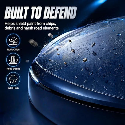 7.5 Mil TPU Clear PPF for Cars, 5X5ft，High Gloss Self-Healing Anti-Yellowing Automotive Wrap, Easy Install Roll for DIY