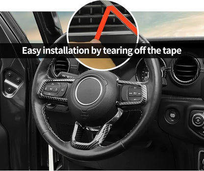 21PCS Full Set Interior Trim Kit for 2018-2023 Jeep Wrangler JL JLU,Side Outlet Door Handle Bowl Roof Reading Light Cover Trim (Carbon Fiber)