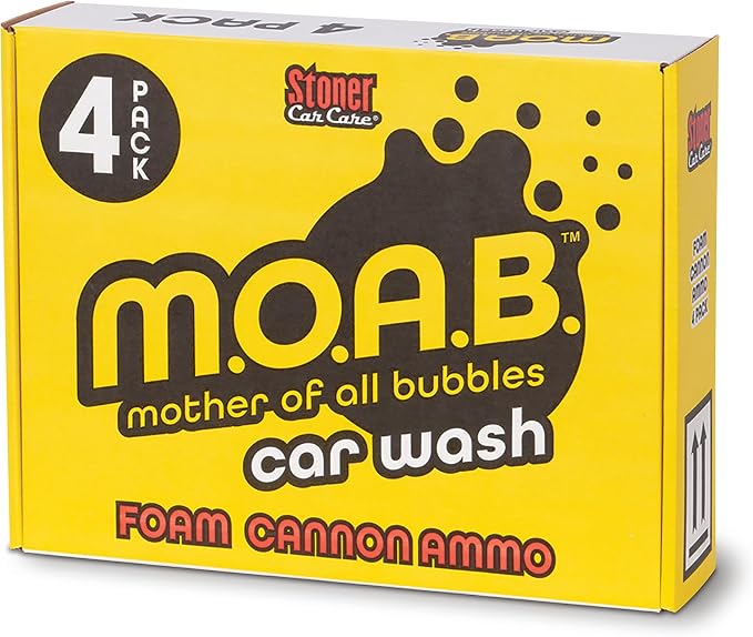 Stoner Car Care 99046 M.O.A.B. High Foaming Car Wash Soap Variety Pack – pH-Neutral, Ultra Concentrated, Safe for Wax & Sealants, Works with Foam Cannon or Bucket – 16 fl oz (Pack of 4)