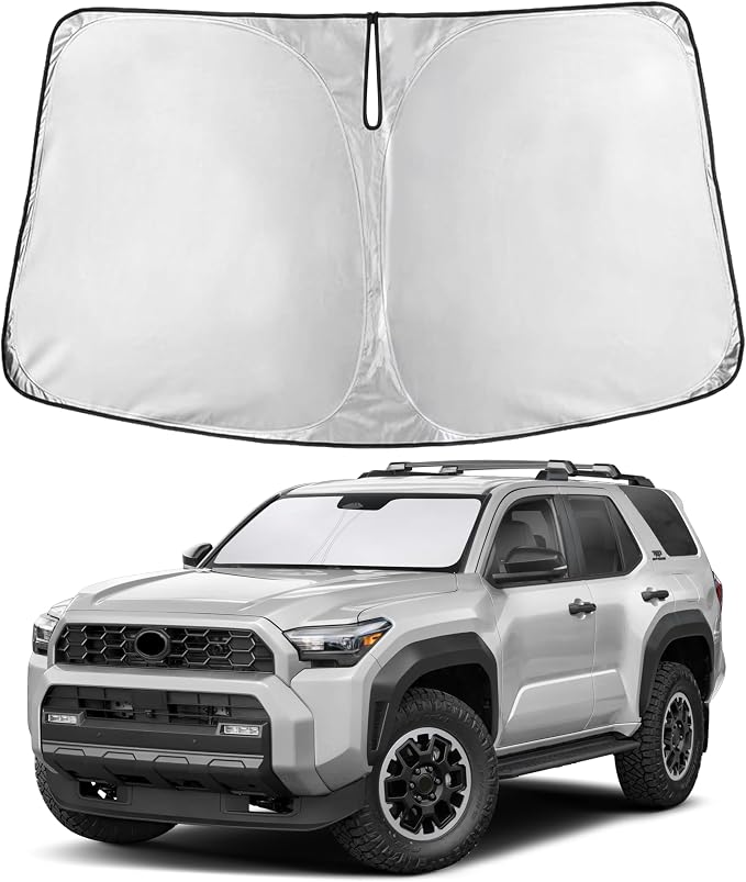 EcoNour Windshield Sunshade Compatible for Toyota 4Runner 2025 2026 SR5, Trail, TRD (Off-Road, Premium, Pro) Limited, Front Window Sun Shade Cover, UV Heat Blocker & Protector, Car Accessories