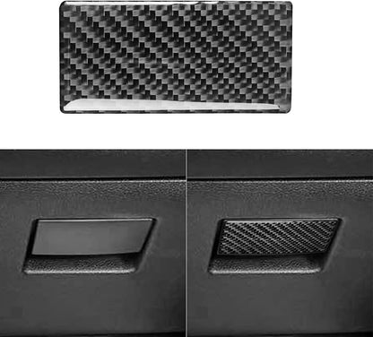 Premium Carbon Fiber Compatible with Ford Edge 2011-2014 2012 2013 SEL/Limited/SE/Sport Accessories Car Co-Pilot Storage Box Handle Switch Cover Interior Trim Sticker Decal Black 1PC