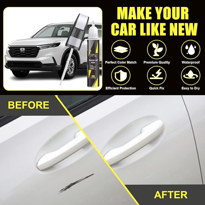 XNA Lunar Silver Metallic(NH-830M) for Honda Touch Up Paint, Car Scratch Remover for Nicks and Chips Repair, 2-In-1 Quick & Easy Fix Car Scratch Repair Kit with Exact Color-Matched