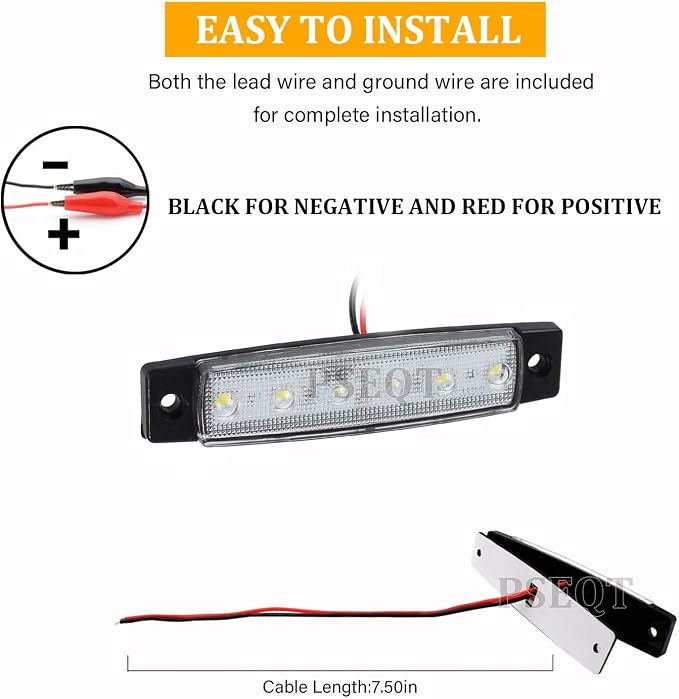 PSEQT 10 Pcs LED Rock Strip Lights Car Underglow Wheel Fender Well Lighting Kits Waterproof for Golf Cart Wrangler Offroad Truck RV UTV ATV Snowmobile (White)