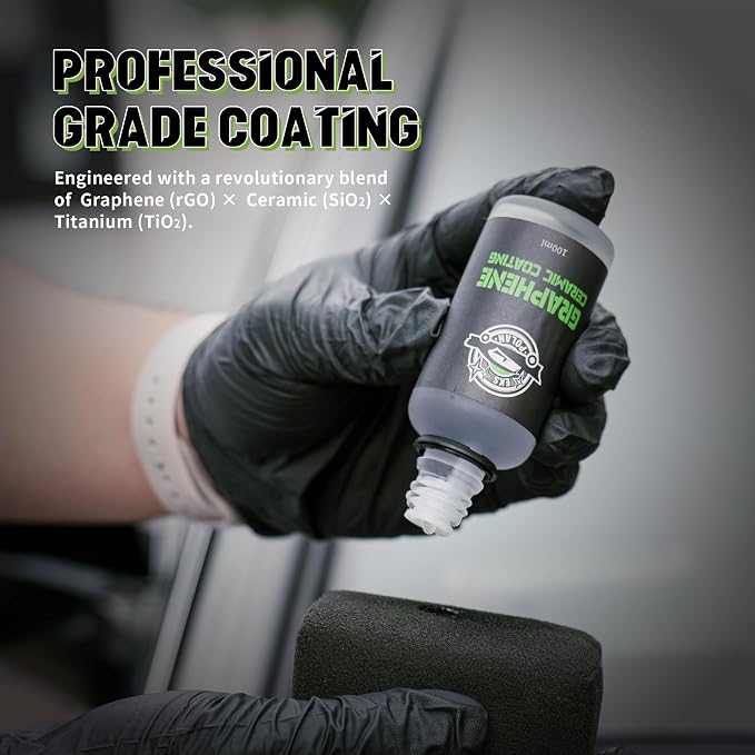 [Upgraded 100ml] UV Graphene Ceramic Coating - 10H Ceramic Coating for Cars-5+ Years Protection, Hydrophobic, Scratch & UV Resistant, High Gloss Finish - Professional-Grade Car Detailing Kit