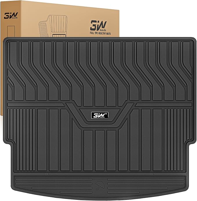 3W Cargo Liner Custom Fit for 2021-2026 Nissan Rogue, TPE All Weather Heavy Duty Rubber Rogue S/SL/SV/Platinum Trunk Mats Car Mats Fit with the Top Position (NOT for Nissan Sport)