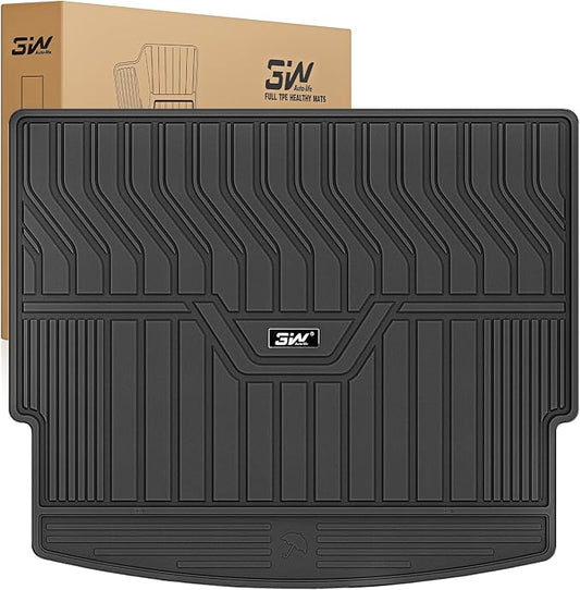 3W Cargo Liner Custom Fit for 2021-2026 Nissan Rogue, TPE All Weather Heavy Duty Rubber Rogue S/SL/SV/Platinum Trunk Mats Car Mats Fit with the Top Position (NOT for Nissan Sport)