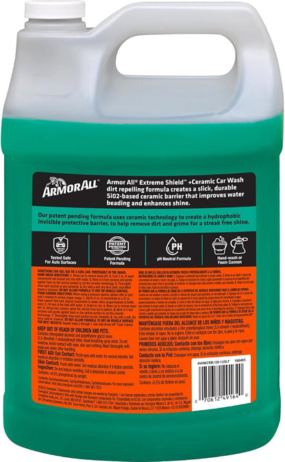 Armor All Ceramic Foaming Car Wash Soap with Extreme Shield, 1 Gallon, 128 Fl Oz (Pack of 1)