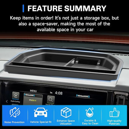 SXCY for 2025 2026 Nissan Frontier Dashboard Organizer Tray [12.3 inch Screen Only] for 2025 2026 Nissan Frontier Accessories Screen Back Tray 2025 Frontier Behind Dash Console Organizer Tray