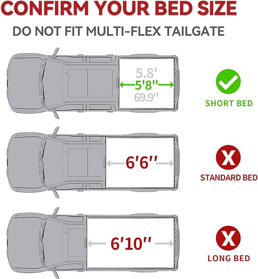 YITAMOTOR Low-Profile Hard Tri-Fold Truck Bed Tonneau Cover Compatible with 2019-2026 Chevy Silverado/GMC Sierra 1500 New Body Style with 5.8 ft Bed Without Multi-Flex Tailgate