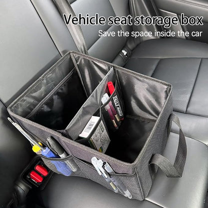 Car Organizer - Car Organizers and Storage, Collapsible Small Car Seat Storage Organizer for Console Front/Back, Automotive Backseat Organizer Passenger Seat Organizer