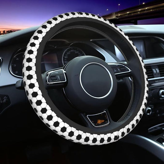 Football Steering Wheel Covers Non Slip Neoprene Universal 15 Inch Steering Wheel Protector Car Cover for Men Women