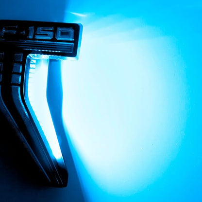 iJDMTOY Aqua Ice Blue LED Background Illumination Lighting Kit Compatible with 2021-up Ford F150 Side Fender Emblem