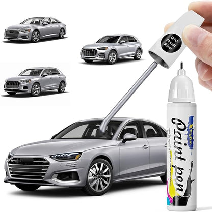 LZ7G Florett Silver Touch Up Paint Compatible with Audi, DIY Car Paint Scratch Repair, Quick & Easy Fix Automotive Scratch Repair for Q3/Q5/Q7/Q8/A3/A4/A5/A6/A7/A8/E-Tron/R8/TT