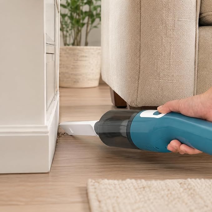 catsMeow Cordless Handheld Vacuum, Lightweight Portable Car Vacuum Cleaner with Crevice & Brush Tools, USB-C Rechargeable, Ideal for Cars, Quick Cleanups & Tight Spaces
