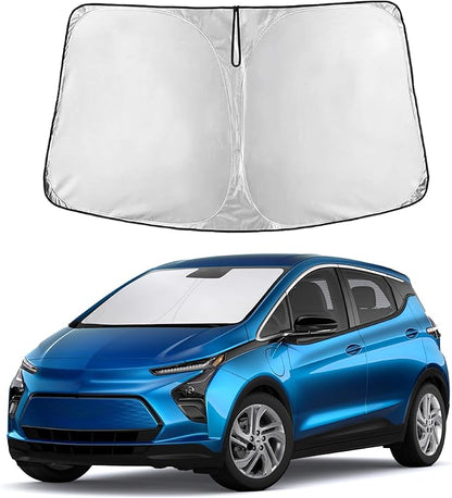 EcoNour Windshield Sunshade Compatible for Chevrolet Bolt EV Hatchback 2017-2022 2023 2024, (Not for Chevy Bolt EUV) Sun Visor for Front Window Sun Shade Cover, UV Protector, Car Accessories